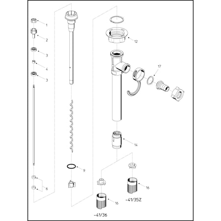 Flux Rebuild Kit for F424PVDF 41/36 Pump 24-ZORO0279
